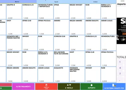 Schermata banco del software SLRest by SLPos